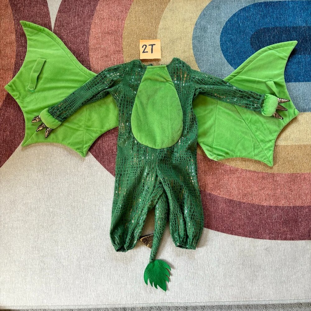 Pottery Barn 2T Green Dragon Toddler Costume